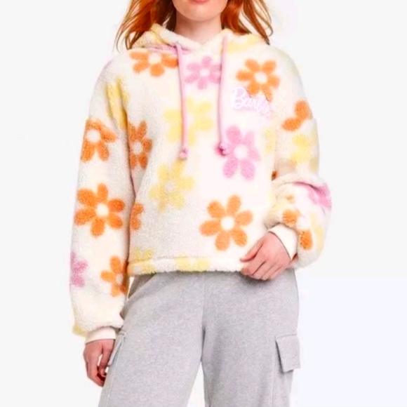 Barbie ❤️FINAL PRICE Pullover Sherpa Floral Top Super Soft - Picture 2 of 7